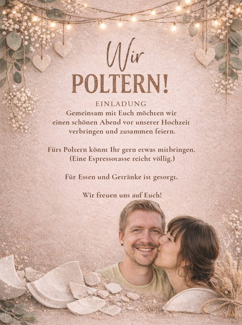 Einladung zum Polterabend